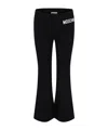 Moschino Black Leggings For Girl With Logo In Black