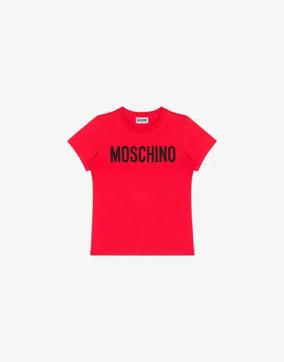 Moschino Logo Print Jersey T-shirt In Red