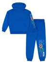 Moschino Logo-print Jersey Tracksuit In Blue
