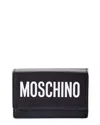 MOSCHINO MOSCHINO LOGO PRINT LEATHER FRENCH WALLET
