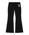 Moschino Teddy Bear Cotton Plush Pants In Black
