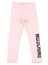 Moschino Logo-print Leggings In Pink