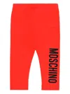 Moschino Logo-print Leggings In Red