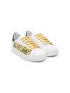 Moschino Logo-print Lether Sneakers In White