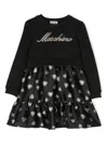 Moschino Logo-print Long-sleeve Dress In Black