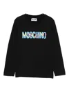 Moschino Logo-print Long-sleeve T-shirt In Black