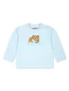 Moschino Logo-print Long-sleeve T-shirt In Blue
