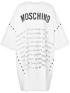 Moschino Oversized White Dress With Graphic Elements In White