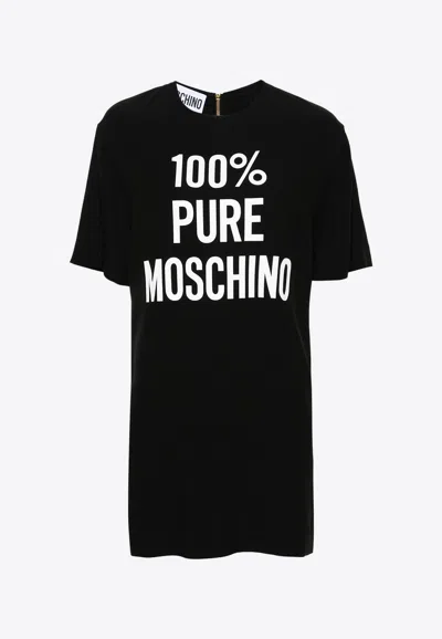 MOSCHINO LOGO PRINT MINI T-SHIRT DRESS