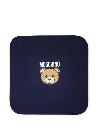 Moschino Logo-print Nest In Blue