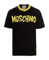 Moschino Logo-print Organic Cotton T-shirt In Black