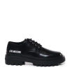 Moschino Logo-print Oxfords In Black