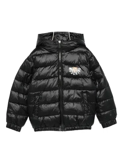 Moschino Kids' Logo-print Padded Jacket In Black