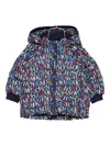 Moschino Logo-print Padded Jacket In Blue