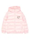 Moschino Logo-print Padded Jacket In Pink