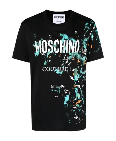 Tシャツ・カットソー Moschino FW25 T-SHIRT WITH PRINT (07165241 1555) Moschino Shop print T-shirt - Black - Women | 07024140A1555