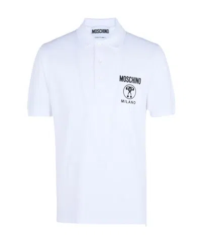 Moschino Logo-print Polo Shirt In White