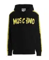 Moschino Logo Print Pullover Hoodie In Black