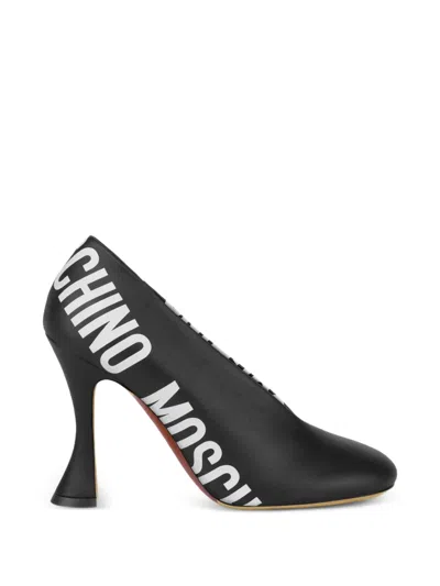 Moschino Logo-print Pumps In Black