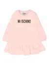 Moschino Pink Dress For Baby Girl With Teddy Bear In Pink