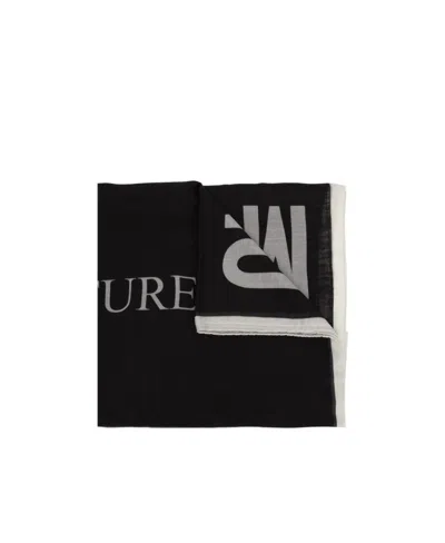 Moschino Logo-print Scarf In Black