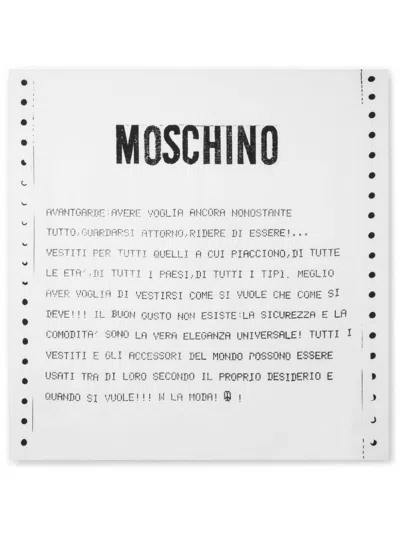 Moschino Logo-print Scarf In White