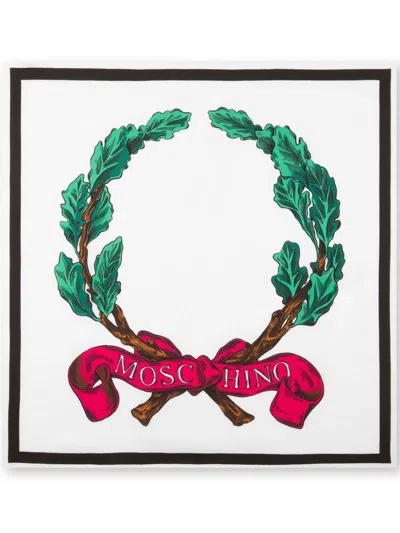 Moschino Logo-print Scarf In White