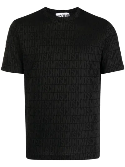 Moschino Logo-print Short-sleeve T-shirt In Black