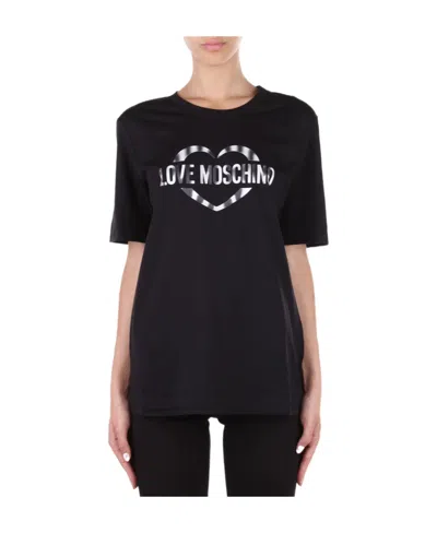 Moschino Logo-print Short-sleeve T-shirt In Black