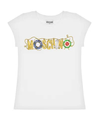 Moschino Logo-print Short-sleeve T-shirt In White