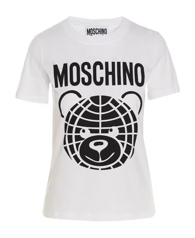 Moschino Logo-print Short-sleeved T-shirt In White