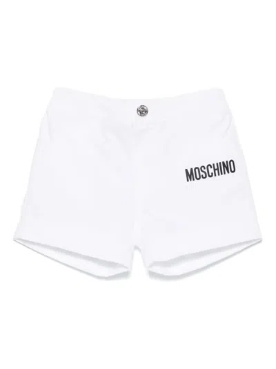 Moschino Babies' Logo-print Shorts In 白色