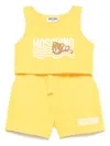 Moschino Logo-print Shorts In 黄色