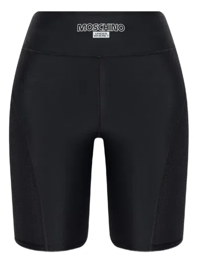 Moschino Logo-print Shorts In Black