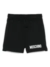 Moschino Logo Print Track Shorts In Black