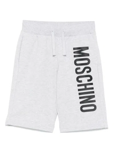 Moschino Kids' Logo-print Shorts In White