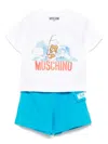Moschino Logo-print Shorts Set In Blue