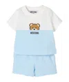 Moschino Logo-print Shorts Set In Blue