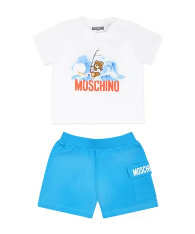 Moschino Logo-print Shorts Set In White