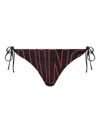 Moschino Slip Mare In Lycra Stampato In Black