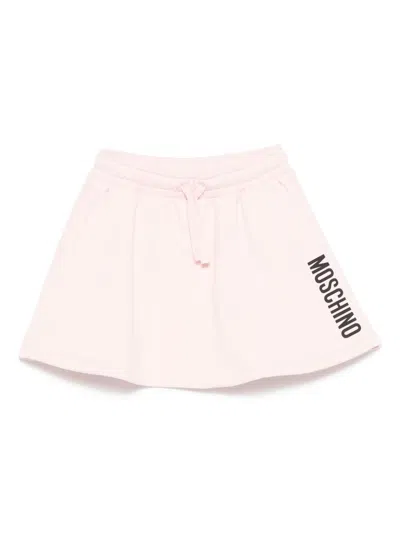 Moschino Kids' Logo-print Skirt In Pink