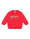 Moschino Embroidered Logo Sweater In Red