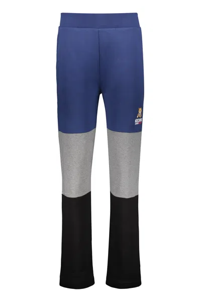 Moschino Logo Print Sweatpants In Blue