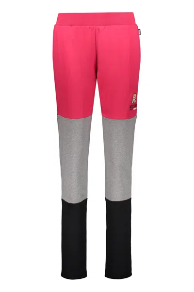 Moschino Logo Print Sweatpants In Red