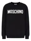 Moschino Crew Neck Knitwear Sweatshirt In Black