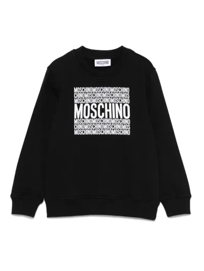 Moschino Kids' Logo-print Sweatshirt In Black