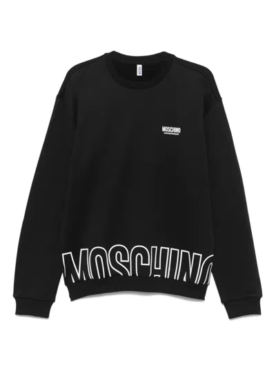 Moschino Logo-print Sweatshirt In Black