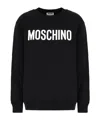 Moschino Crew Neck Knitwear Sweatshirt In Black