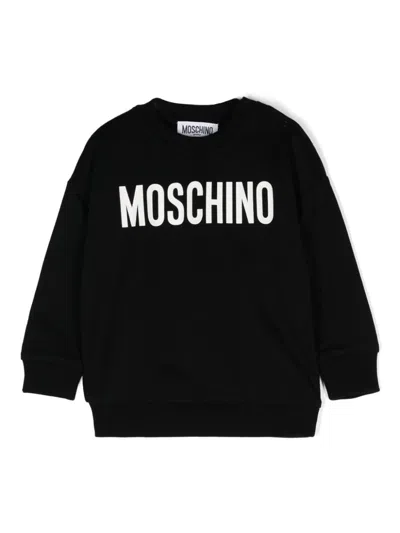 Moschino Babies' Logo-print Sweatshirt In Black