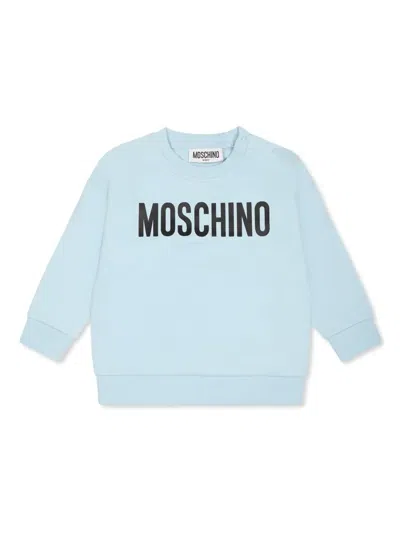 Moschino Babies' Logo-print Sweatshirt In Blue